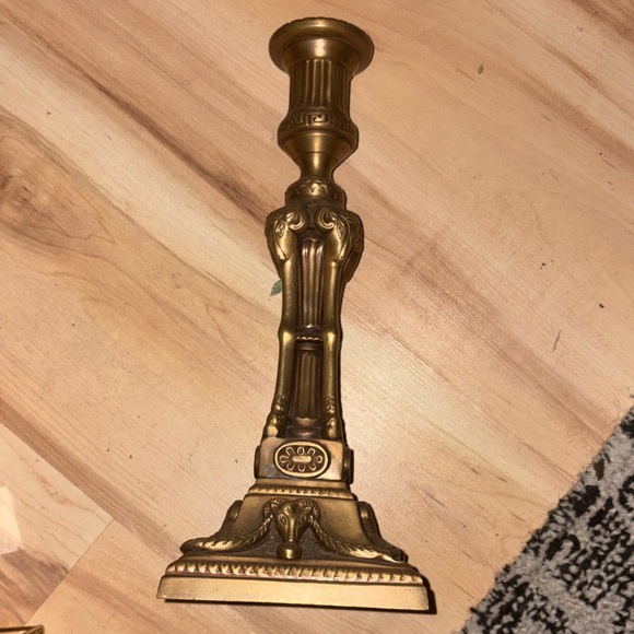 Elegant Brass Gold Candle Holder
